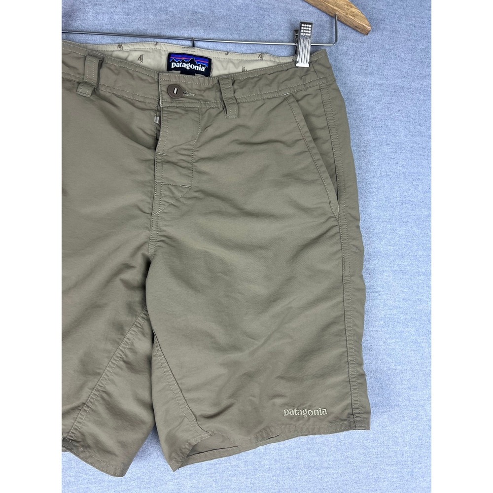 Patagonia Mens Hybrid Shorts Fits 28 Khaki Tan Board Shorts Casual Outdoor